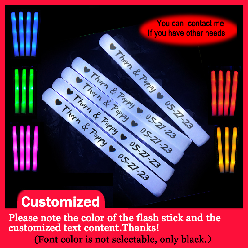 Centerpiece Stick - แท่งโฟมเรืองแสง LED RGB 20/30/40/60/80/100/120 ชิ้น หลอดไฟ