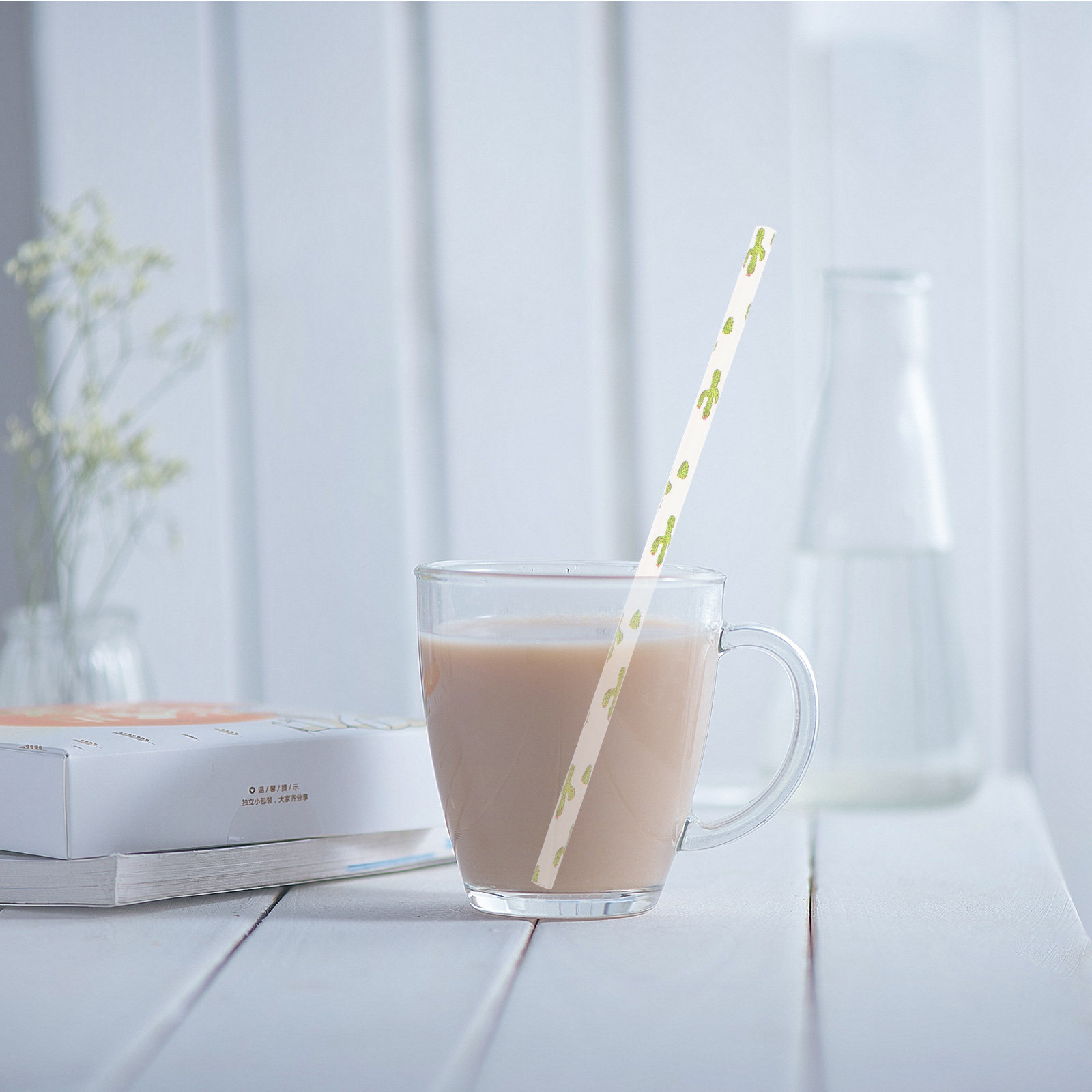 Paper Straw Color - หลอดกระดาษรักษ์โลก 100 ชิ้น หลากสีสัน สนุกสนาน ใช้แล้วทิ้ง
