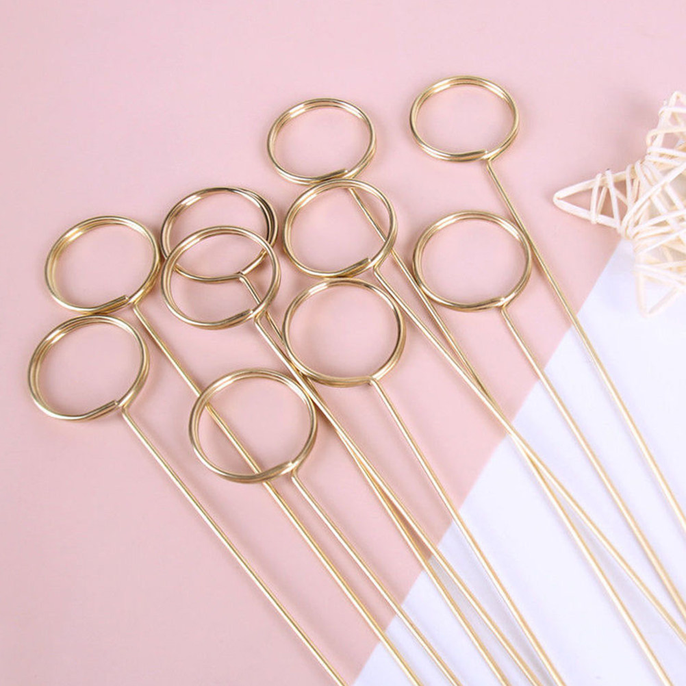 Centerpiece Stick - ที่เสียบการ์ดโลหะสีทองหรูหรา 40 ชิ้น สำหรับช่อดอกไม้ ป้ายเลขโต๊ะ ของตกแต่งกลางโต๊ะ