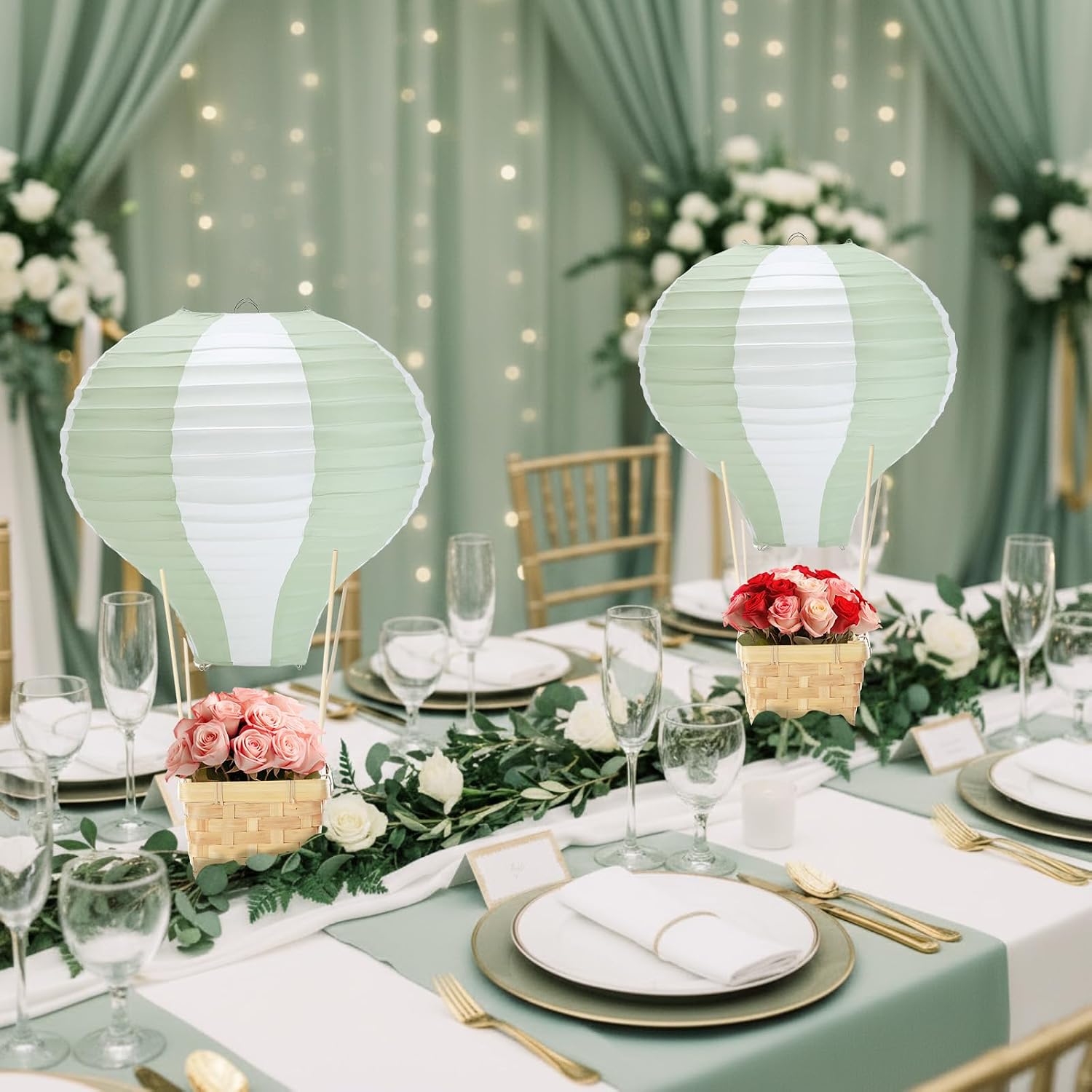 โคมไฟกระดาษเซจ 6-24 ชิ้น ตกแต่ - Centerpiece Stick บทวิจารณ์และราคา