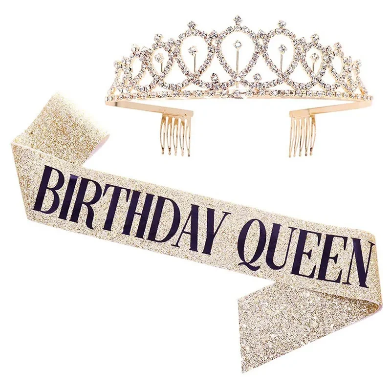 มงกุฎราชินีสำหรับวันเกิดเด็กผู - Birthday Sash Glitter บทวิจารณ์และราคา