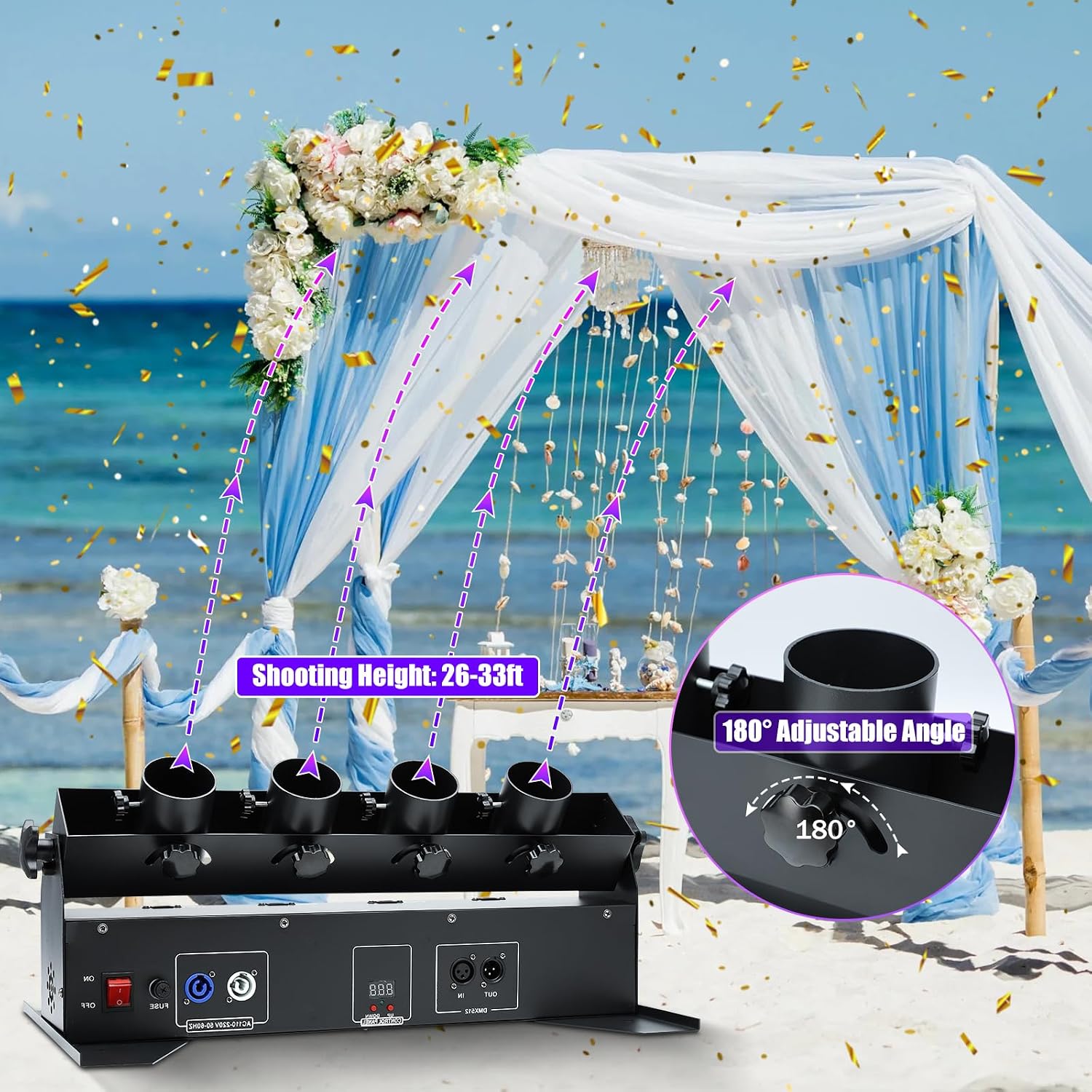 เครื่องยิงกระดาษคอนเฟตติไฟฟ้า  - Confetti Cannon Tube บทวิจารณ์และราคา