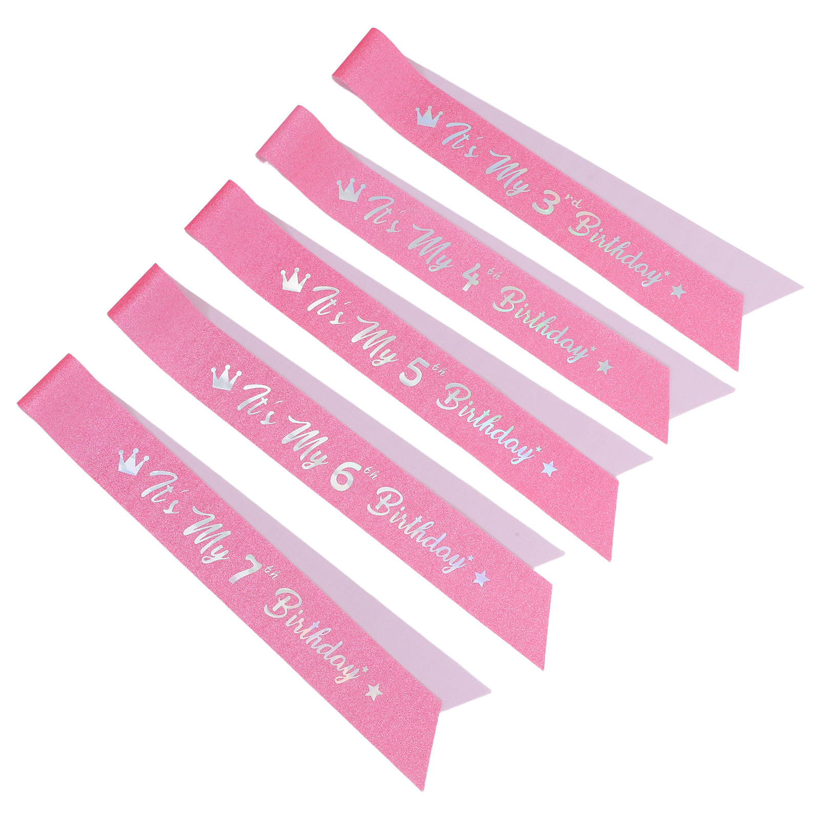 สายคาดเอววิบวับลายสุขสันต์วันเ - Birthday Sash Glitter บทวิจารณ์และราคา