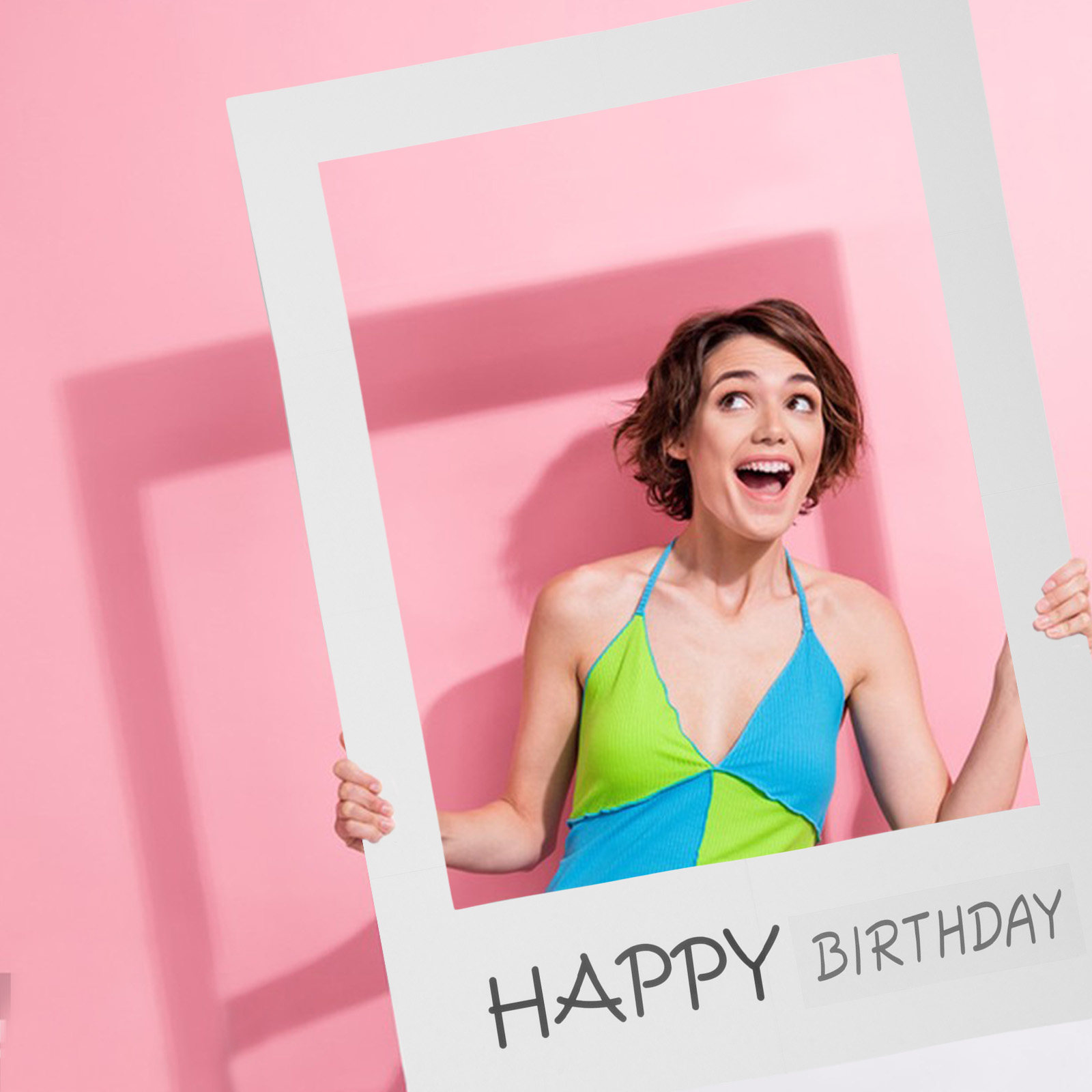 อุปกรณ์ถ่ายภาพวันเกิด กรอบกระด - Photo Booth Frame บทวิจารณ์และราคา