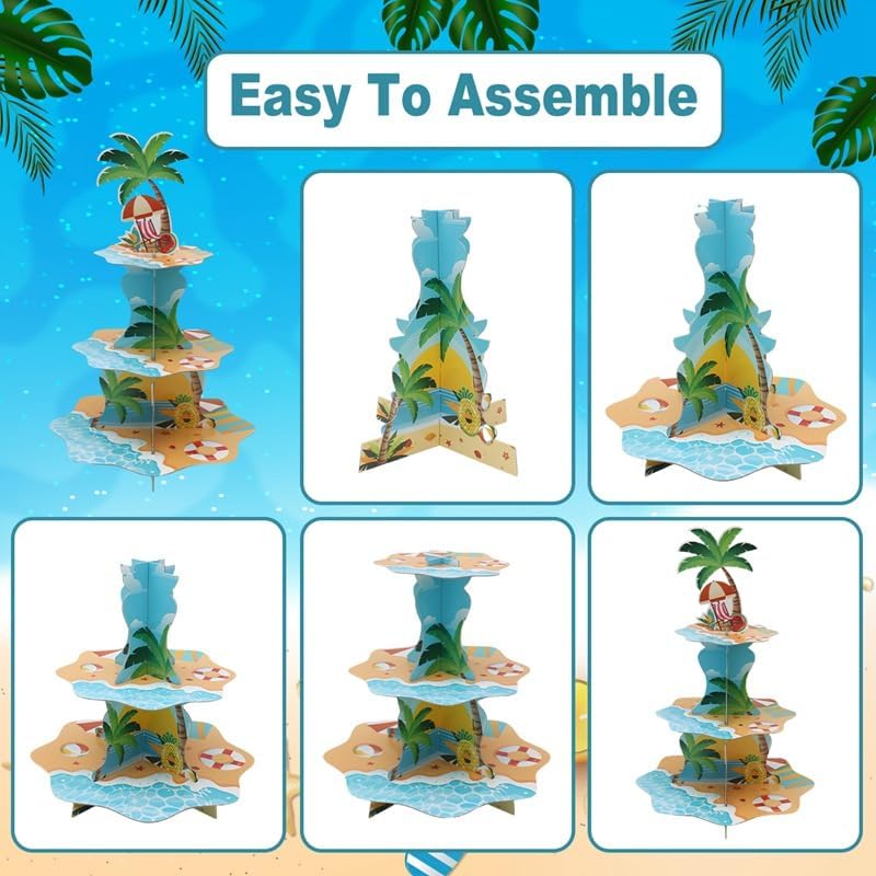 3 ชั้น Hawaiian Beach Cupcake  - Cupcake Stand Tier บทวิจารณ์และราคา